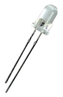 HLMP-EL08-VY000 - LED, Amber, Through Hole, T-1 3/4 (5mm), 20 mA, 2.02 V, 590 nm - BROADCOM