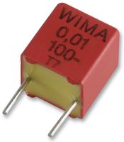 FKP2D001001D00JSSD - General Purpose Film Capacitor, Film / Foil PP, Radial Box - 2 Pin, 100 pF, ± 5%, 63 V, 100 V - WIMA