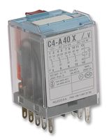 C4-A40X230A - General Purpose Relay, C4 Series, Power, 4PDT, 230 VAC, 10 A - RELECO