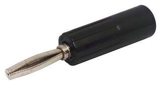 557-0100 - Banana Test Connector, 4mm, Plug, Cable Mount, 10 A, 50 V, Nickel Plated Contacts, Black - DELTRON COMPONENTS