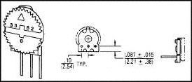 3352T-1-502LF - TRIMMER POTENTIOMETER, 5KOHM 1TURN THROUGH HOLE - BOURNS