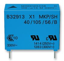 B32911A3333M000 - Safety Capacitor, Metallized PP, Radial Box - 2 Pin, 33000 pF, ± 20%, X1, Through Hole - EPCOS