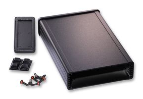 1457N1602BK - Metal Enclosure, Watertight, Extruded, EMI / RFI, Flanged, Anodised , Small, Extruded Aluminium - HAMMOND