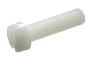 MP008090 - Screw, Cheese Head Slotted, M5, Nylon (Polyamide), 25 mm Length - MULTICOMP PRO