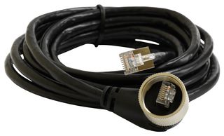 MP009806 - Ethernet Cable, Cat6, C3 90° RJ45 Plug to RJ45 Plug, Black, 5 m, 16.4 ft - MULTICOMP PRO