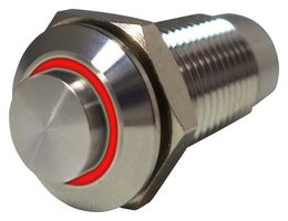 MP-PB7-07LB42CRRR12V - Vandal Resistant Switch, 12V LED, 0.492 ", SPST-NO-DM, Off-On, Round Raised, Natural - MULTICOMP PRO