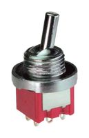 MP1FS2T12BA1M1QES-5 - Toggle Switch, Miniature, On-None-(On), SPDT, Non Illuminated, MP Miniature Toggle Switches - MULTICOMP PRO