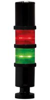 MP014818 - Light Tower, Mini, 2 Tiers, Green/Red, 24 V, IP66, Flashing/Steady, 55 x 234mm, 77 dB, -30 to 50 °C - MULTICOMP PRO