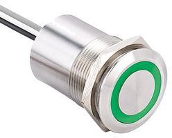 MP015394 - Vandal Resistant Switch, MP Capacitive Touch Switches, 22 mm, SPST-NO, Latching, Round, Natural - MULTICOMP PRO
