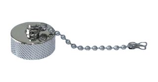 MP015825 - Dust Cap / Cover, IP68, Metal Cap with Chain, C4 Screw Panel Mount Connectors, Copper Alloy Body - MULTICOMP PRO