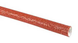 MP016606 - Sleeving, Fire-proof, Fibreglass / Silicone, Red, 4 mm, 5 m, 16.4 ft - MULTICOMP PRO