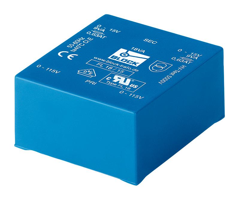 FL14/18 TRANSFORMER, 14VA, 2 X 18V BLOCK