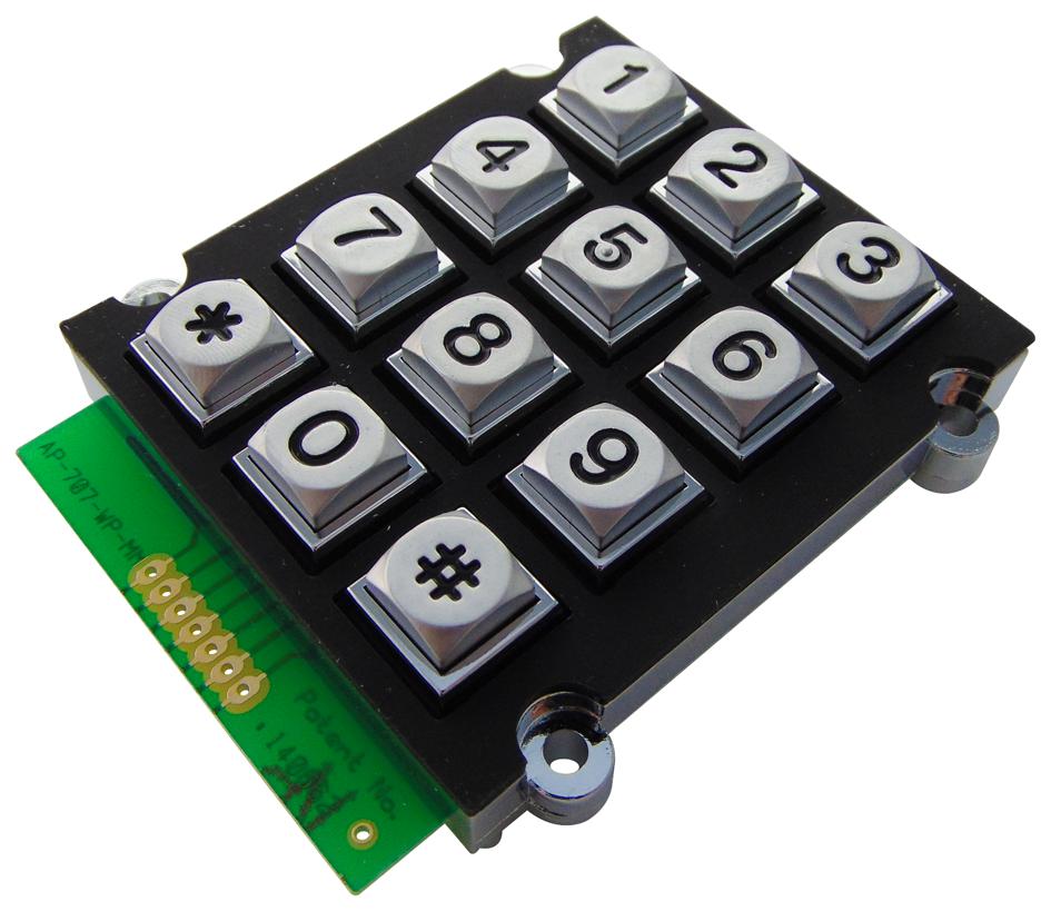 MCAK707NSSBWPMM KEYPAD, METAL, IP67, 3X4 MULTICOMP