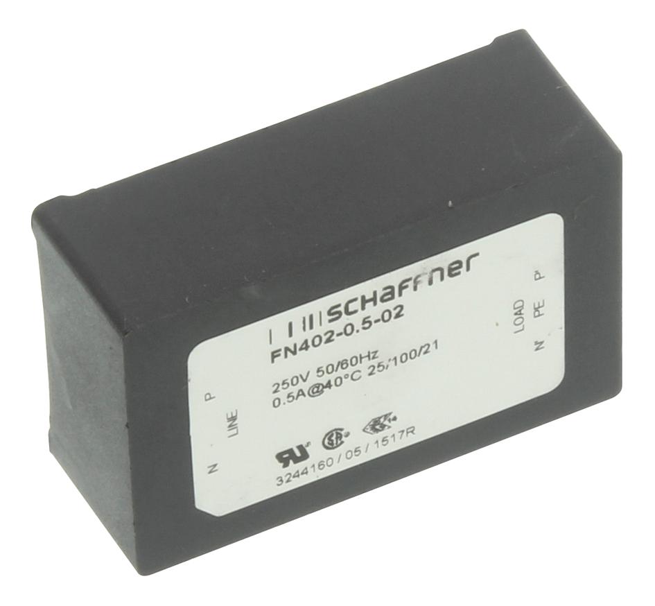 FN402-0.5-02 FILTER, 0.5A, PCB MOUNT SCHAFFNER