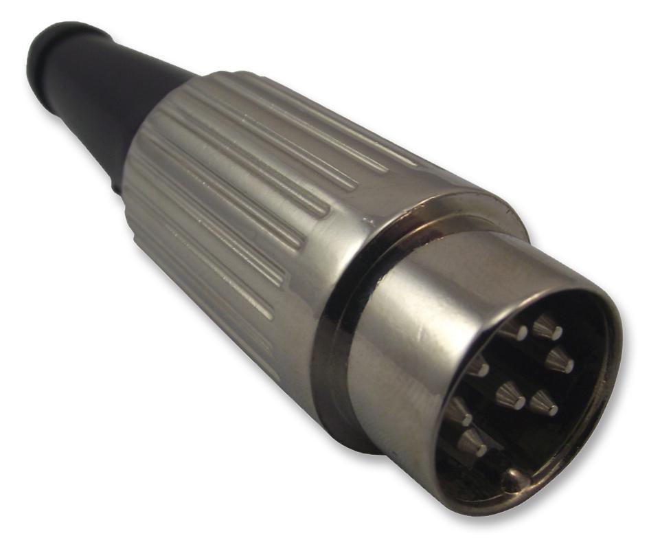 590-0800 PLUG, DIN, LOCKING, 8POLE DELTRON COMPONENTS