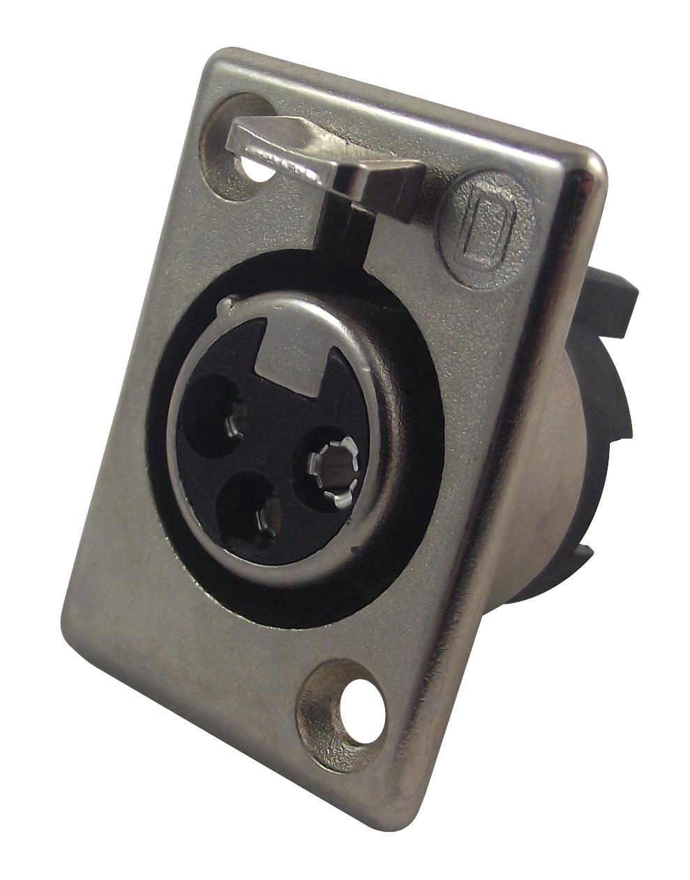 702-0300 SOCKET, XLR, PANEL, 3POLE DELTRON COMPONENTS