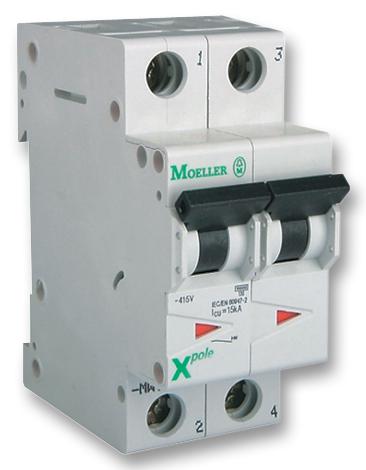 FAZ-C1/2 CIRCUIT BREAKER, 1A, 2POLE EATON MOELLER