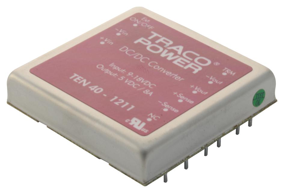 TEN 40-1211 CONVERTER, DC/DC, 40W, 5V/8A TRACO POWER