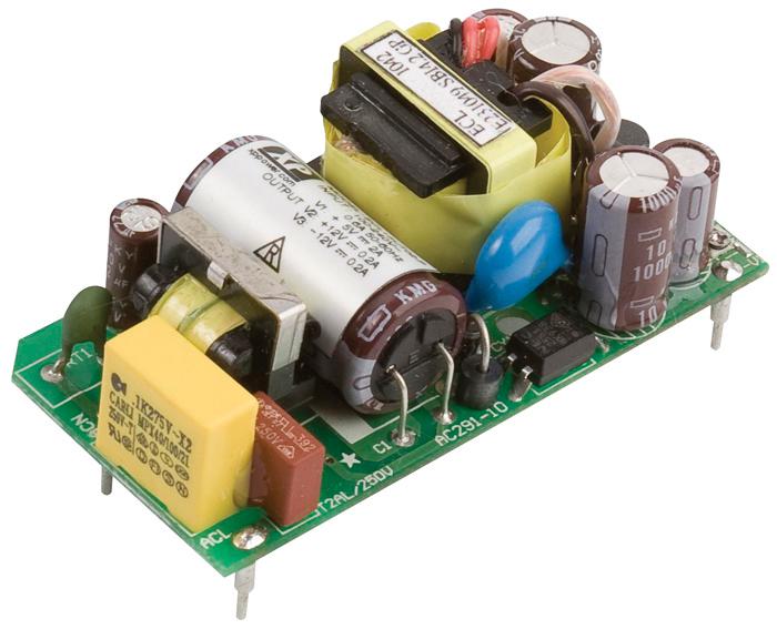 ECL25US12-P PSU, 25W, 12V, MINI, PCB MOUNT XP POWER
