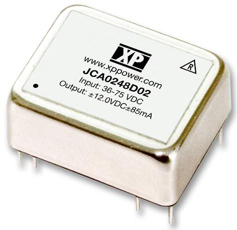 JCA0212S12 CONVERTER, DC/DC, 1O/P, 2W, 12V XP POWER