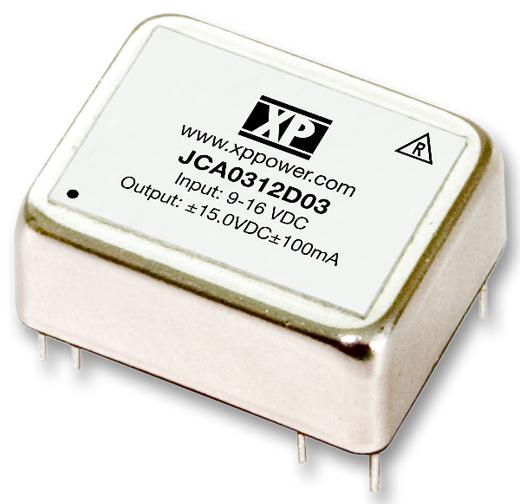 JCA0324D02 CONVERTER, DC/DC, 2O/P, 3W, +/-12V XP POWER