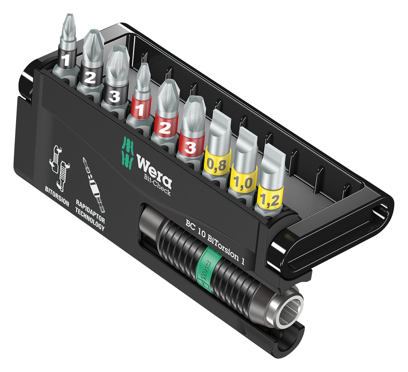8700-9/BTZ BIT SET, BIT-CHECK WERA