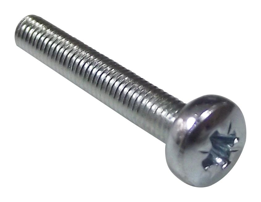 M3 30 PRSTMC Z100 SCREW, POZI PAN, STEEL, BZP, M3X30,PK100 TR FASTENINGS