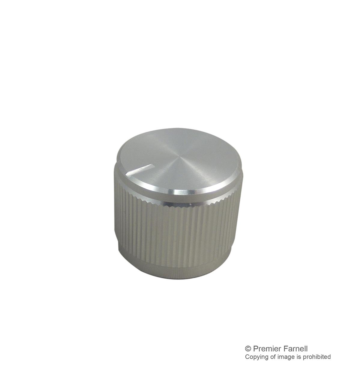 061-6005 KNOB, ALUMINIUM, NATURAL, 19MM MULTICOMP