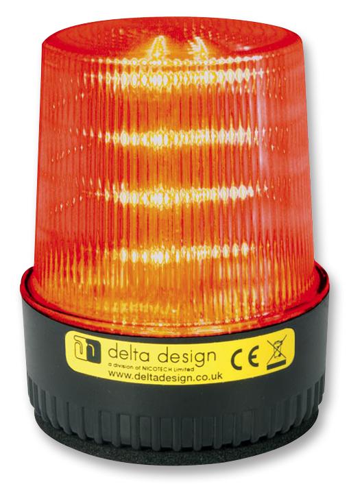 44800301 BEACON, LED, LT, 110-230V, RED DELTA DESIGN