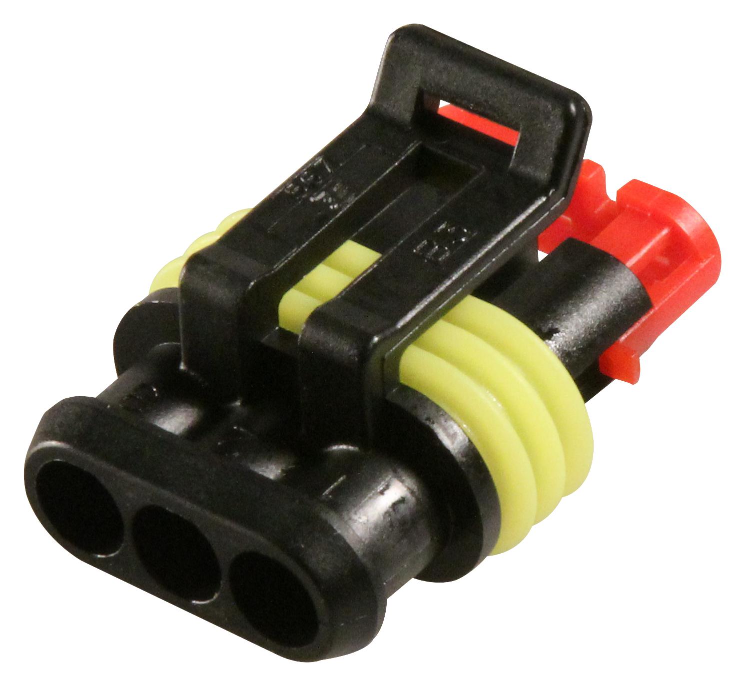 282087-1 SOCKET HOUSING, 3WAY AMP - TE CONNECTIVITY
