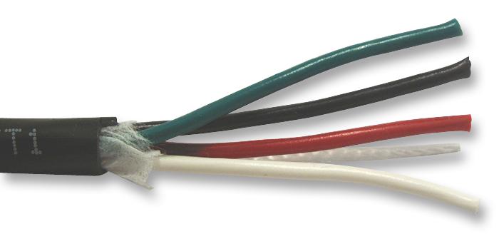 1934/3 BK003 SHLD FLEX CABLE, 3COND, 0.81MM2, 76.2M ALPHA WIRE