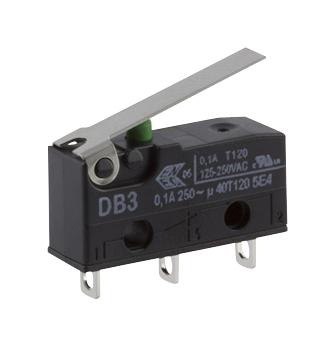 DB3C-A1LB MICROSWITCH, SPDT, SHORT LEVER ZF ELECTRONICS