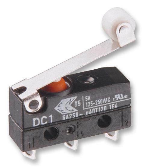 DC1C-A1RC MICROSWITCH, SPDT, MED ROLLER LEVER ZF ELECTRONICS