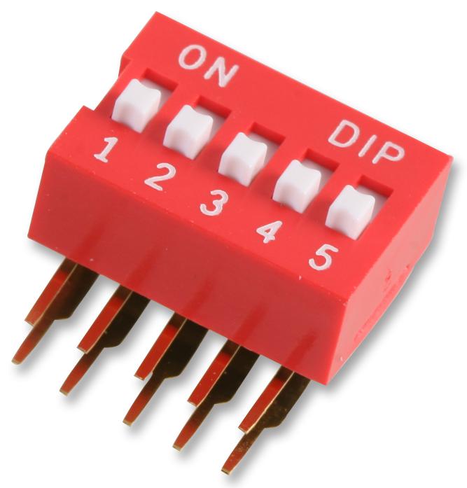 MCNDA-05V DIP SWITCH, 5POS, SPST-NO, SLIDE, TH MULTICOMP PRO