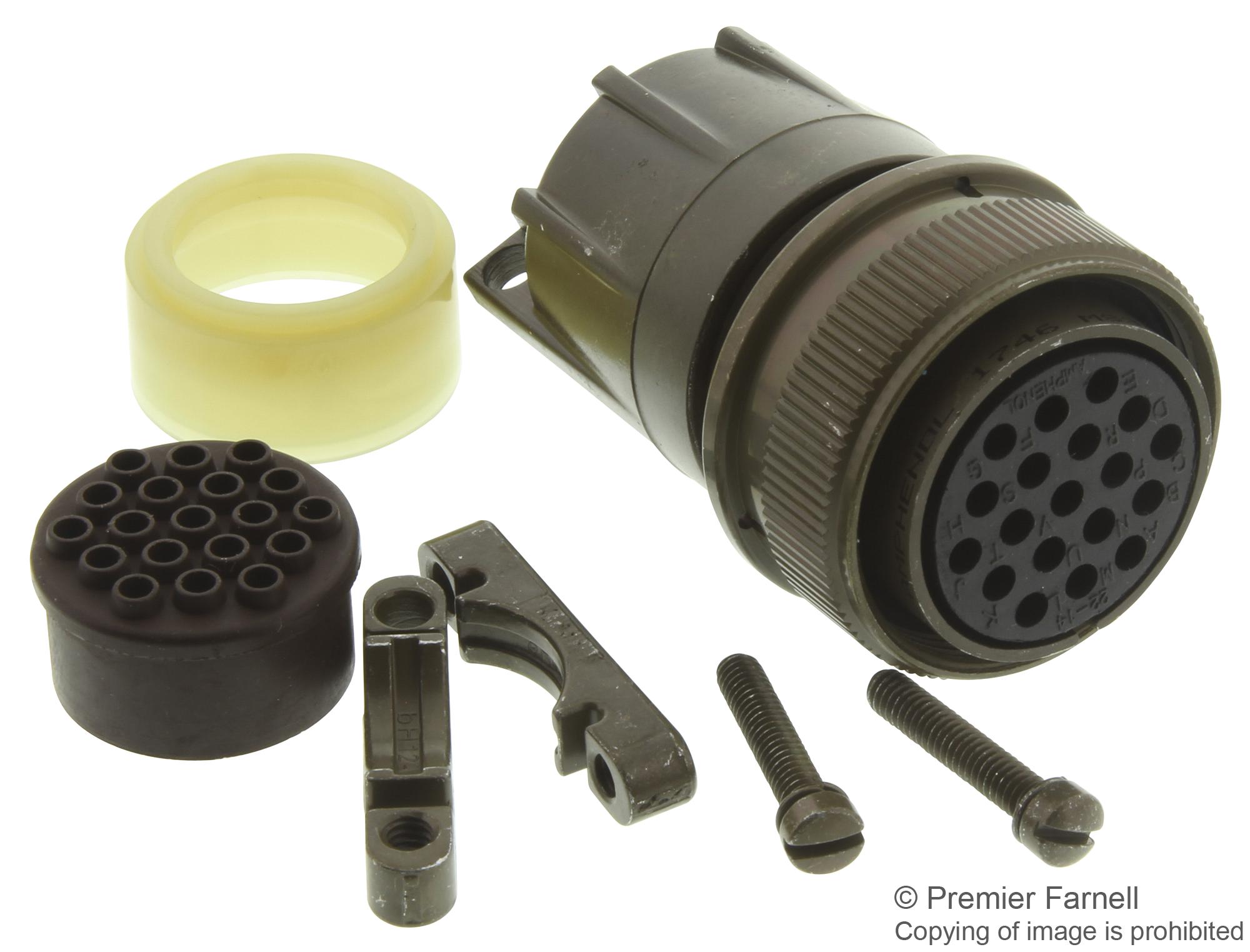 MS3106E22-14S CONNECTOR, CIRC, 22-14, 19WAY, SIZE 22 AMPHENOL INDUSTRIAL