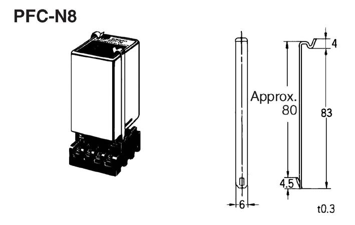 PFC-N8 RETAINING CLIPS, FOR RELAY BASE OMRON