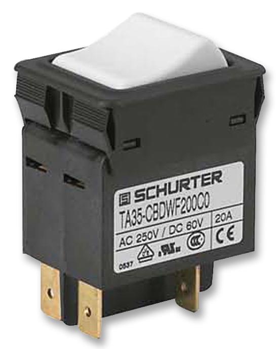 TA35-CBTWF050C0 CIRCUIT BREAKER, 2P, 5A SCHURTER