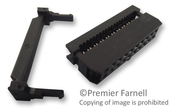 61202023021 SOCKET, 2.54MM, IDC, W/STRAIN, 20WAY WURTH ELEKTRONIK