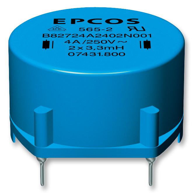 B82724A2501N001 CHOKE, RING CORE, DOUBLE, 82MH, 0.5A EPCOS