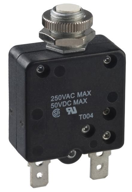 W58-XB1A4A-25 CIRCUIT BREAKER, 25A, PUSH RESET POTTER&BRUMFIELD - TE CONNECTIVITY