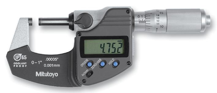 293-334 DIGITAL MICROMETER 0-1"/0-25MM IP65 MITUTOYO