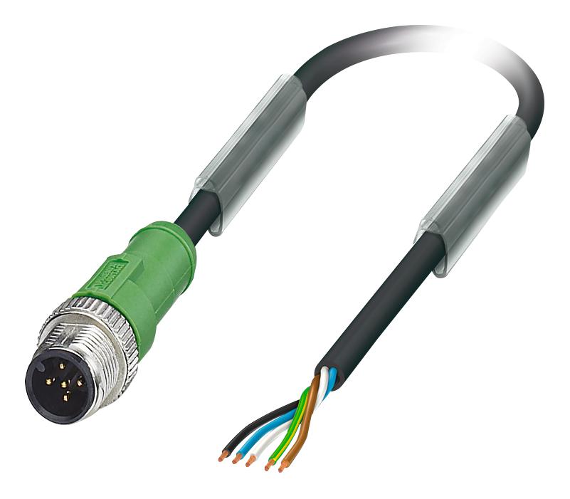 1669783 SENSOR CORD, 5P, M12 PLUG-FREE END, 5M PHOENIX CONTACT
