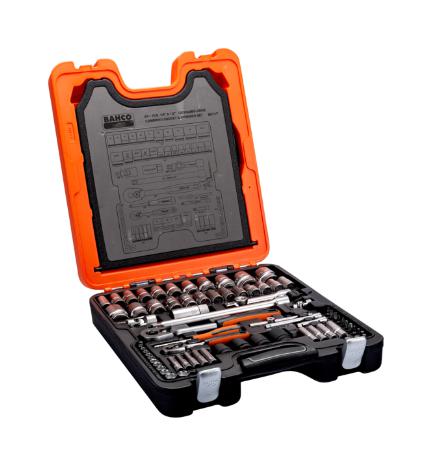 S87+7 SOCKET SET 94 PIECE 1/4" & 1/2" DRIVE BAHCO