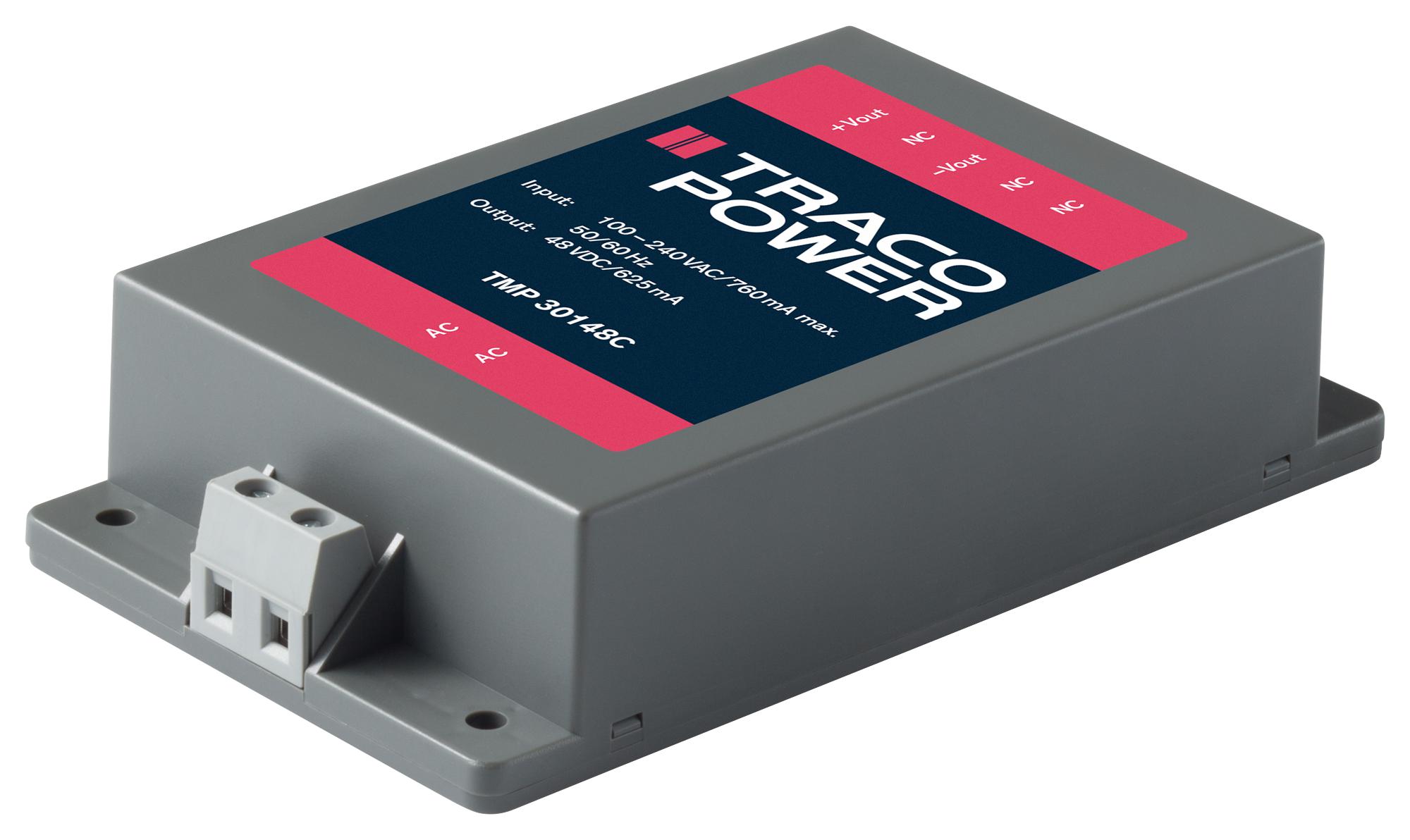 TMP 30148C CONVERTER, AC/DC, 48V, 0.6A/30W, MODULE TRACO POWER