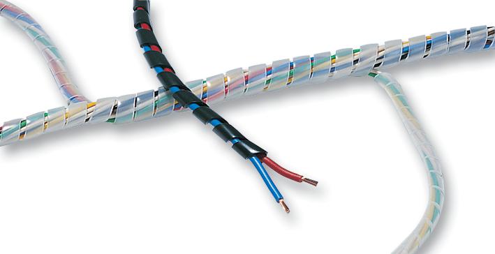 161-41201 SLEEVING, SPIRAL, PE, 9MM, BLK, 30M HELLERMANNTYTON