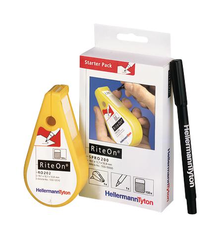SPRO200-1401-WH LABEL DISPENSER AND PEN WHT 150/PK HELLERMANNTYTON