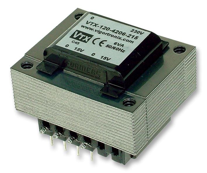 VTX-120-3803-412 TRANSFORMER, 3VA, 2 X 12V VIGORTRONIX