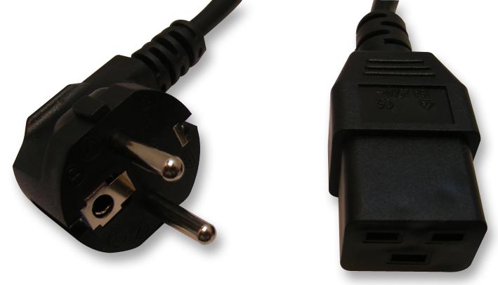 SL-19 + SL-6-1 LEAD, IEC C19 TO CEE 7/7 PLUG, 1M MULTICOMP PRO