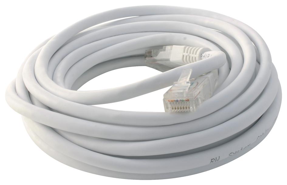 PS11005 LEAD PATCH CAT 5E 5.00M WHITE PRO SIGNAL