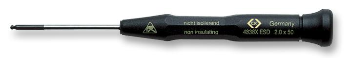 T4838XESD25 EL. SCREWDRIVER ESD, BALL-ENDED 2.5 CK TOOLS